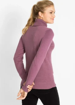 bonprix bonprix Jersey de cuello alto Granate mate Online