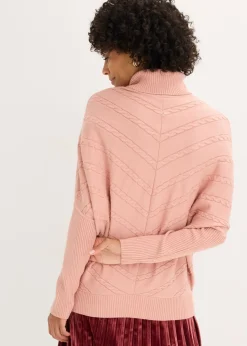 bonprix bonprix Jersey de cuello alto Rosa vintage Discount