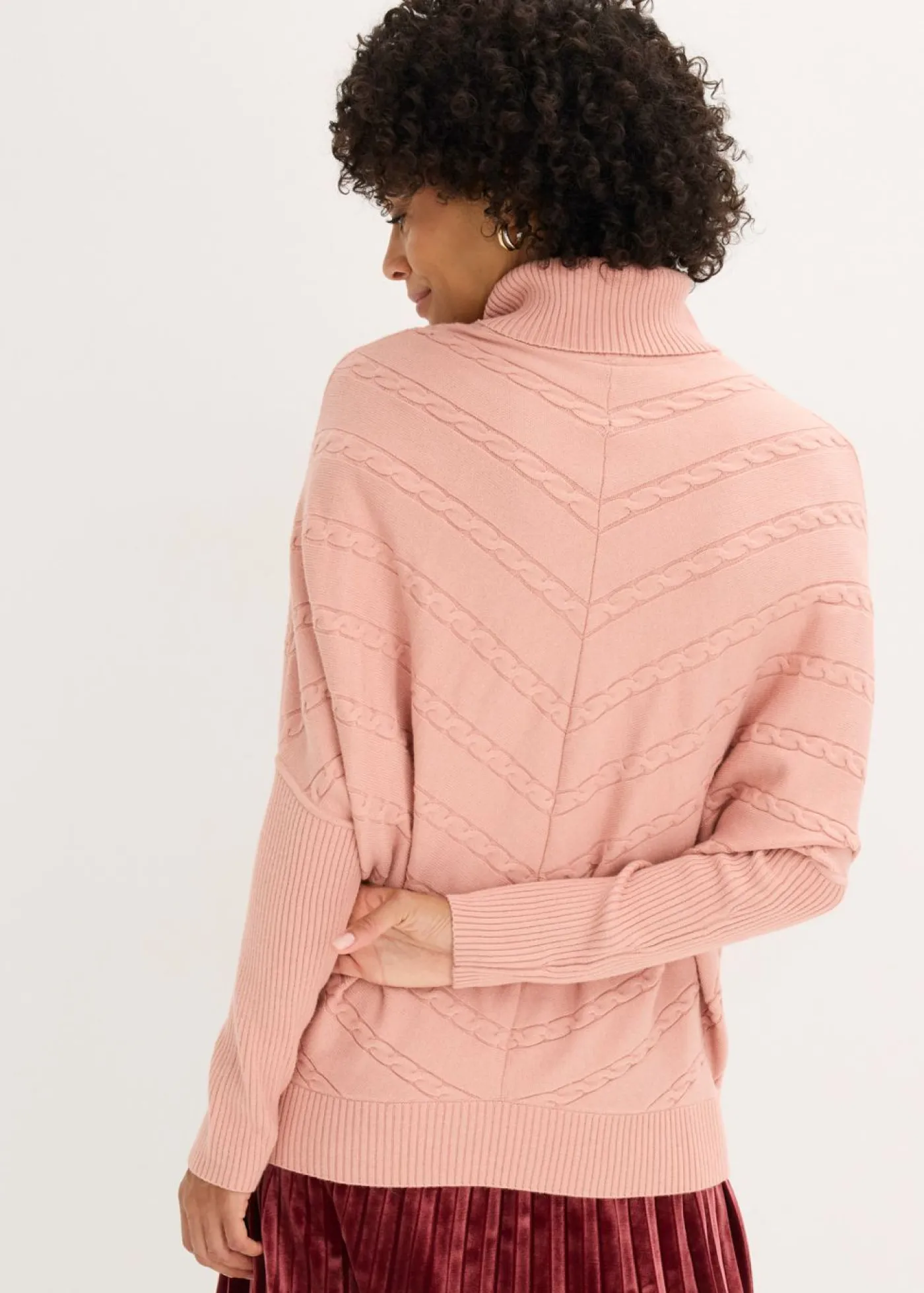 bonprix bonprix Jersey de cuello alto Rosa vintage Discount