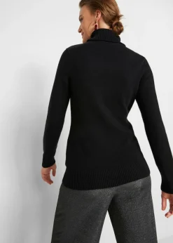 bonprix bonprix Jersey de cuello alto Negro Online