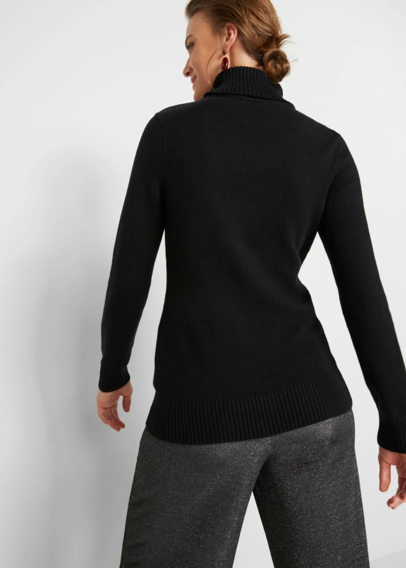 bonprix bonprix Jersey de cuello alto Negro Online