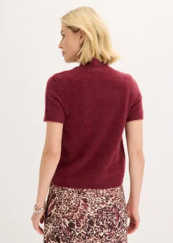bonprix bonprix Jersey de hilo de plumas rojo avellana Sale