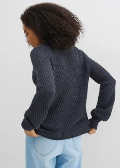bonprix bonprix Jersey de mezcla de algodón Azul oscuro Hot