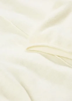 bonprix bonprix Jersey de mezcla de cachemir suave con cuello vuelto Blanco lana Clearance