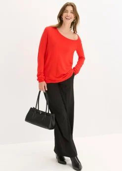 bonprix bonprix Jersey de mezcla de viscosa fluida Rojo Clearance