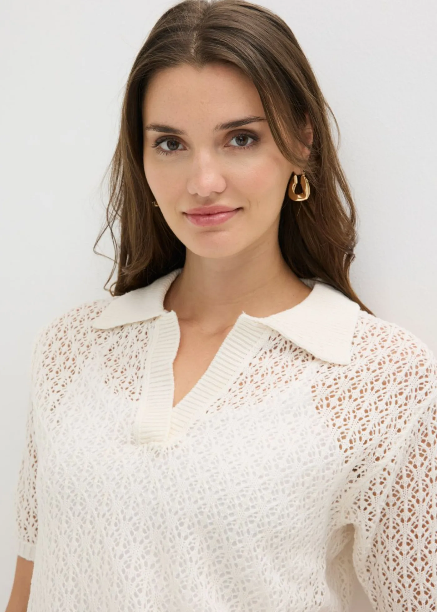 bonprix bonprix Jersey de punto ajour Blanco lana