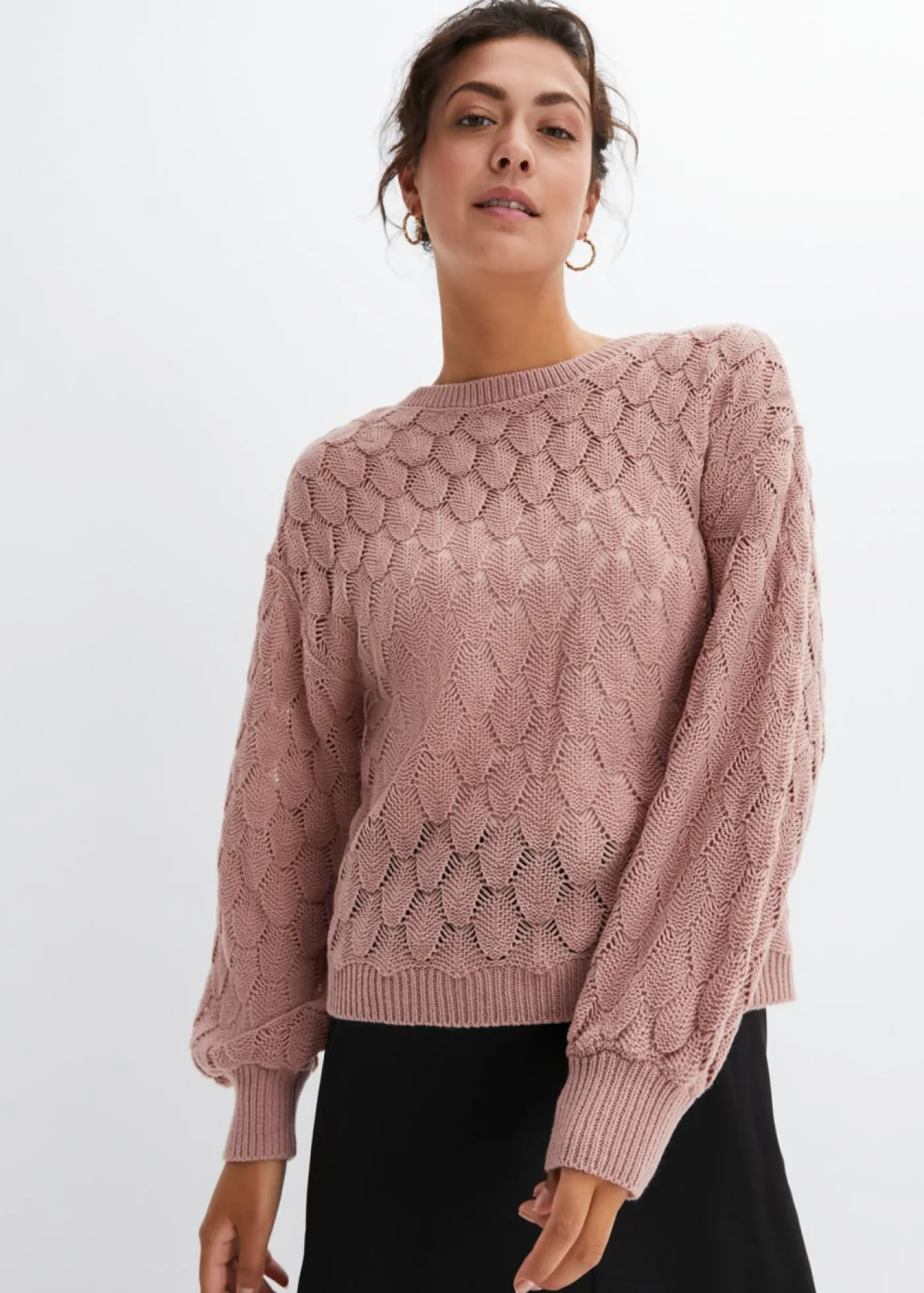 bonprix bonprix Jersey de punto ajour Rosa palo Sale
