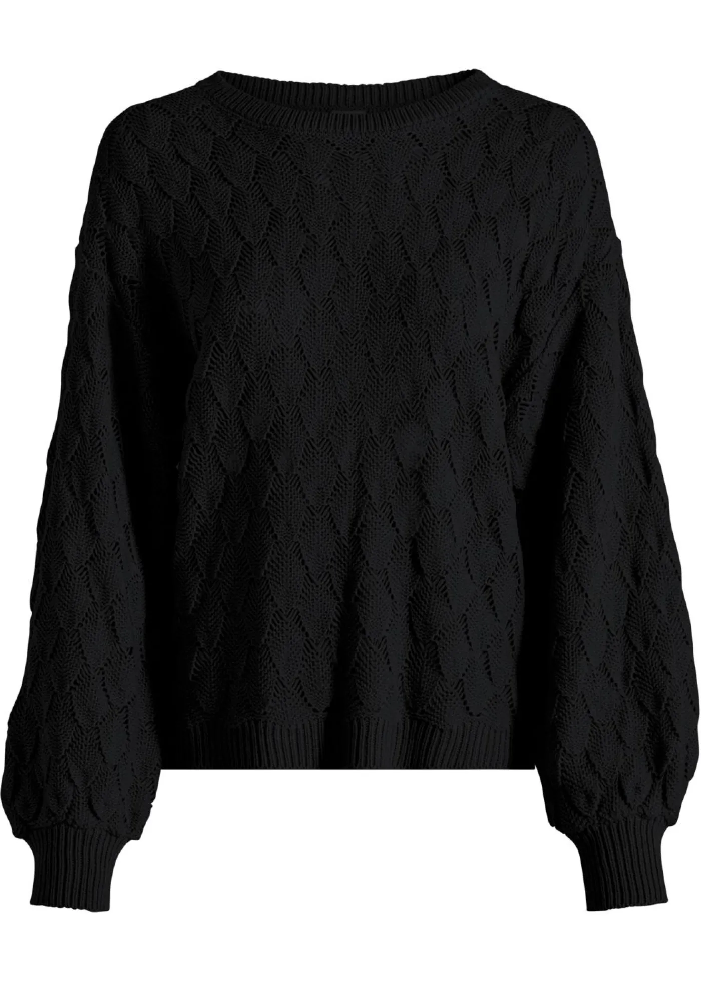 bonprix bonprix Jersey de punto ajour Negro Hot