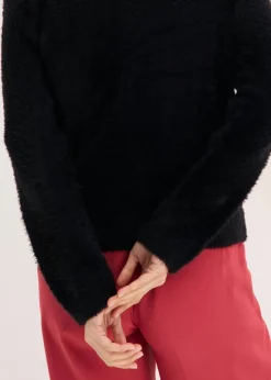 bonprix bonprix Jersey de punto ajour con hilo suave Negro Best