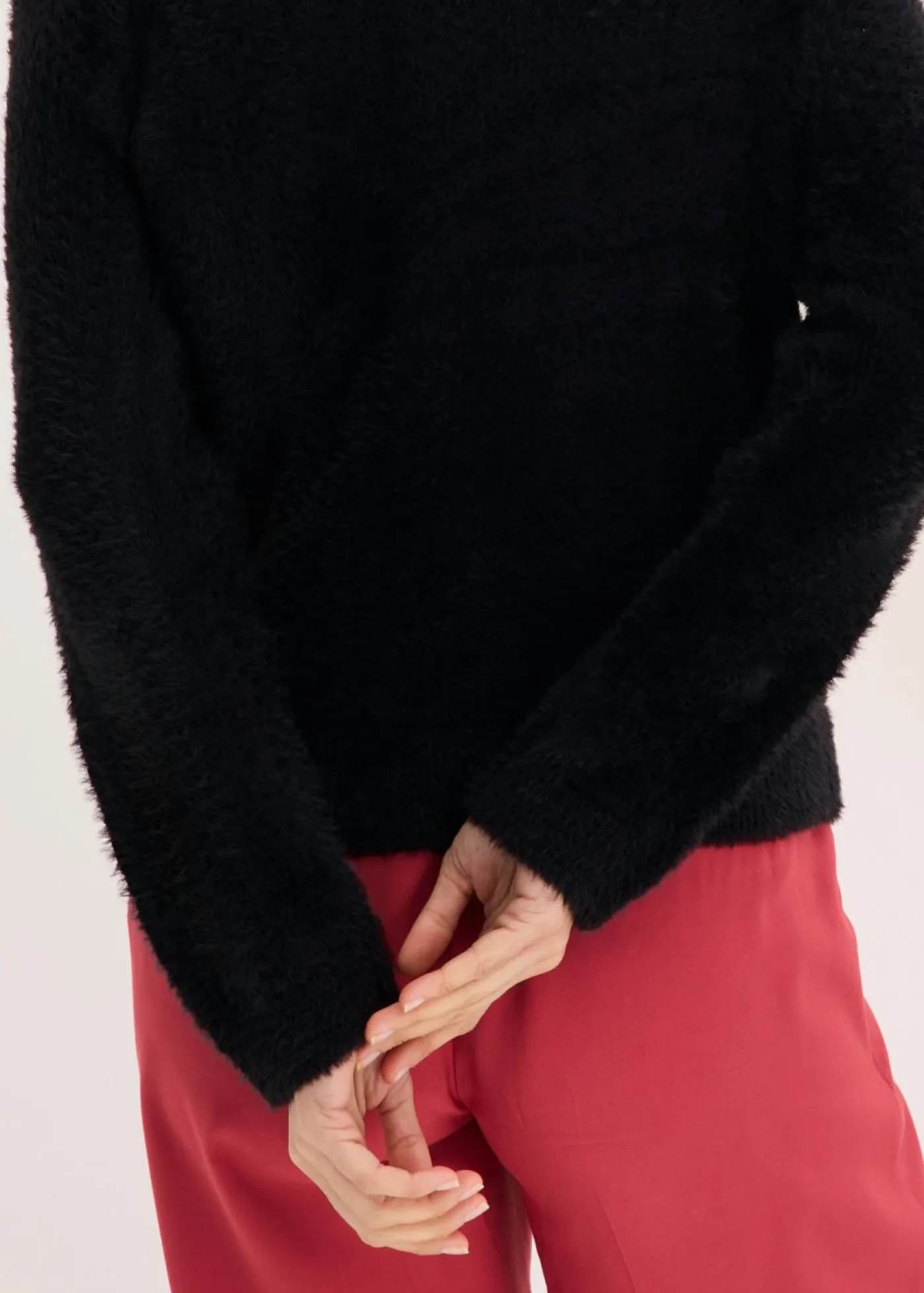 bonprix bonprix Jersey de punto ajour con hilo suave Negro Best