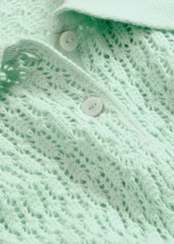 bonprix bonprix Jersey de punto ajour de algodón puro Menta claro