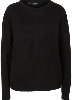 bonprix bonprix Jersey de punto con cuello redondo Negro Online