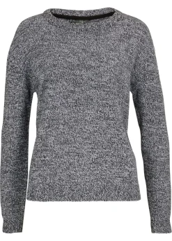 bonprix bonprix Jersey de punto con cuello redondo jaspeado Antracita jaspeado Discount