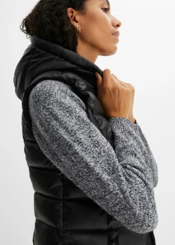 bonprix bonprix Jersey de punto con cuello redondo jaspeado Antracita jaspeado Discount
