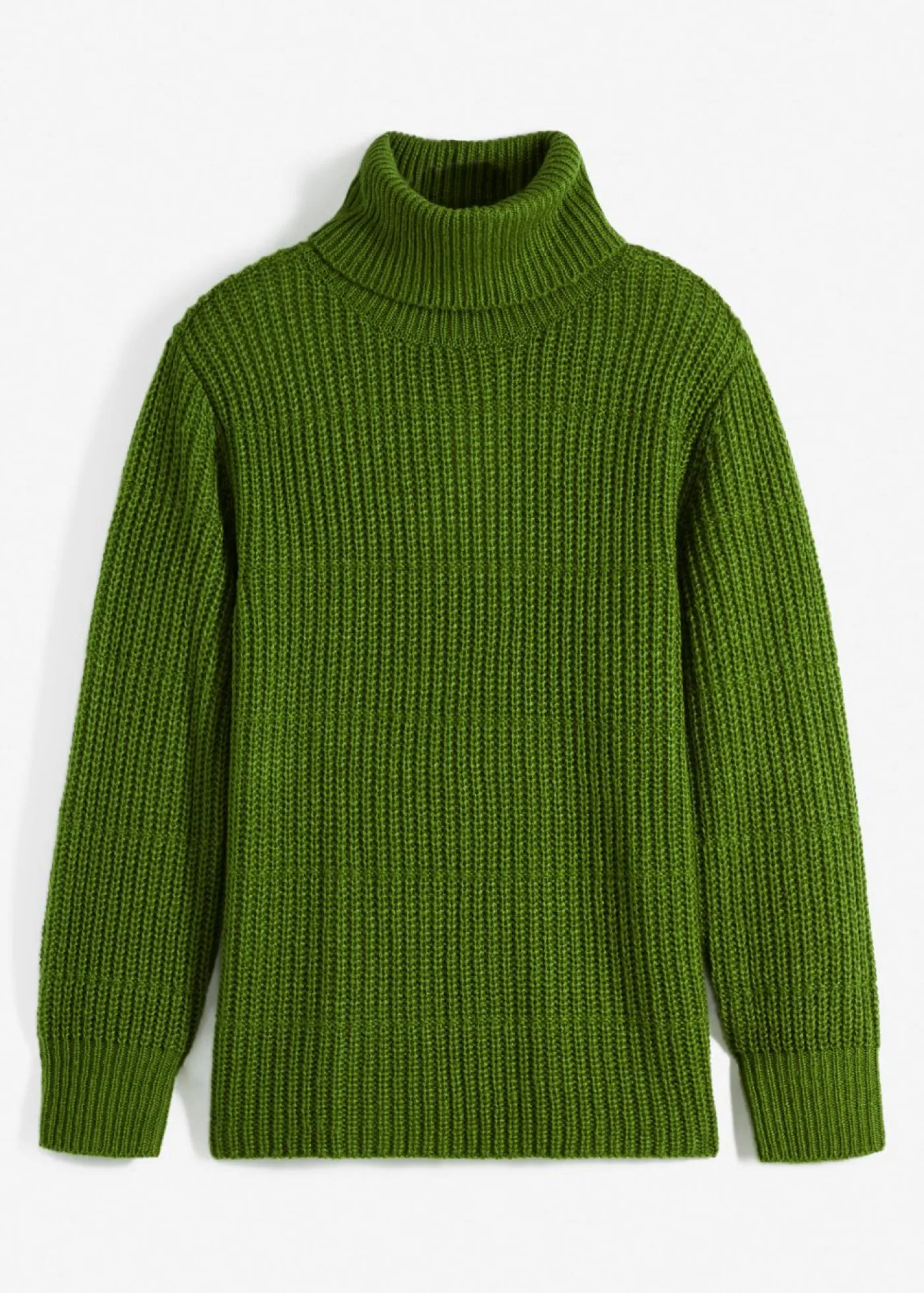 bonprix bonprix Jersey de punto con cuello vuelto verde cactus