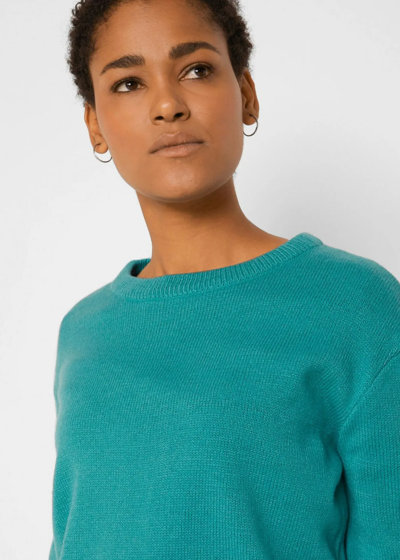 bonprix bonprix Jersey de punto con cuello redondo turquesa Best