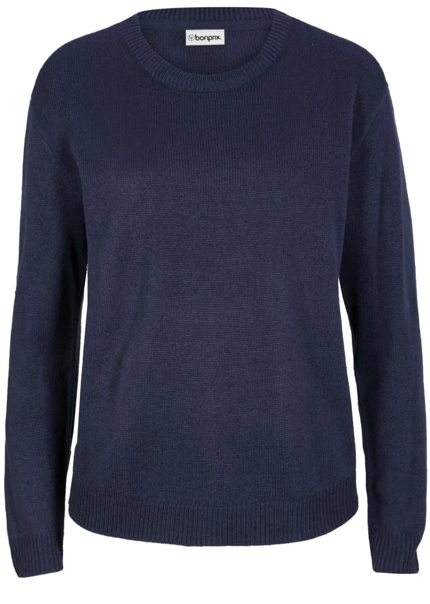 bonprix bonprix Jersey de punto con cuello redondo Azul marino Best