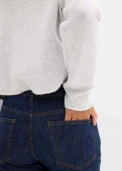 bonprix bonprix Jersey de punto con lazo Blanco lana Outlet