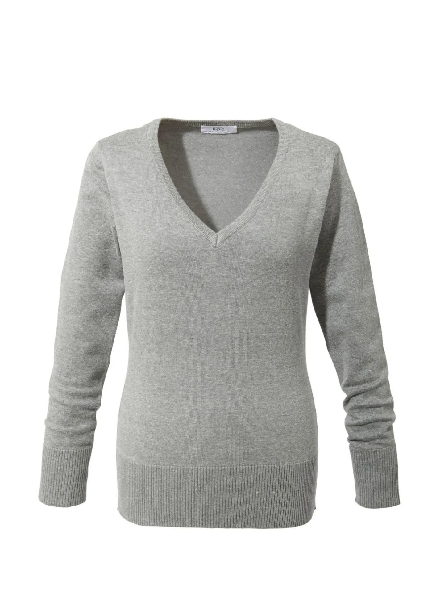 bonprix bonprix Jersey de punto fino Gris claro moteado Online