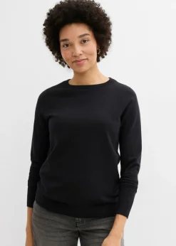 bonprix bonprix Jersey de punto fino Negro Outlet