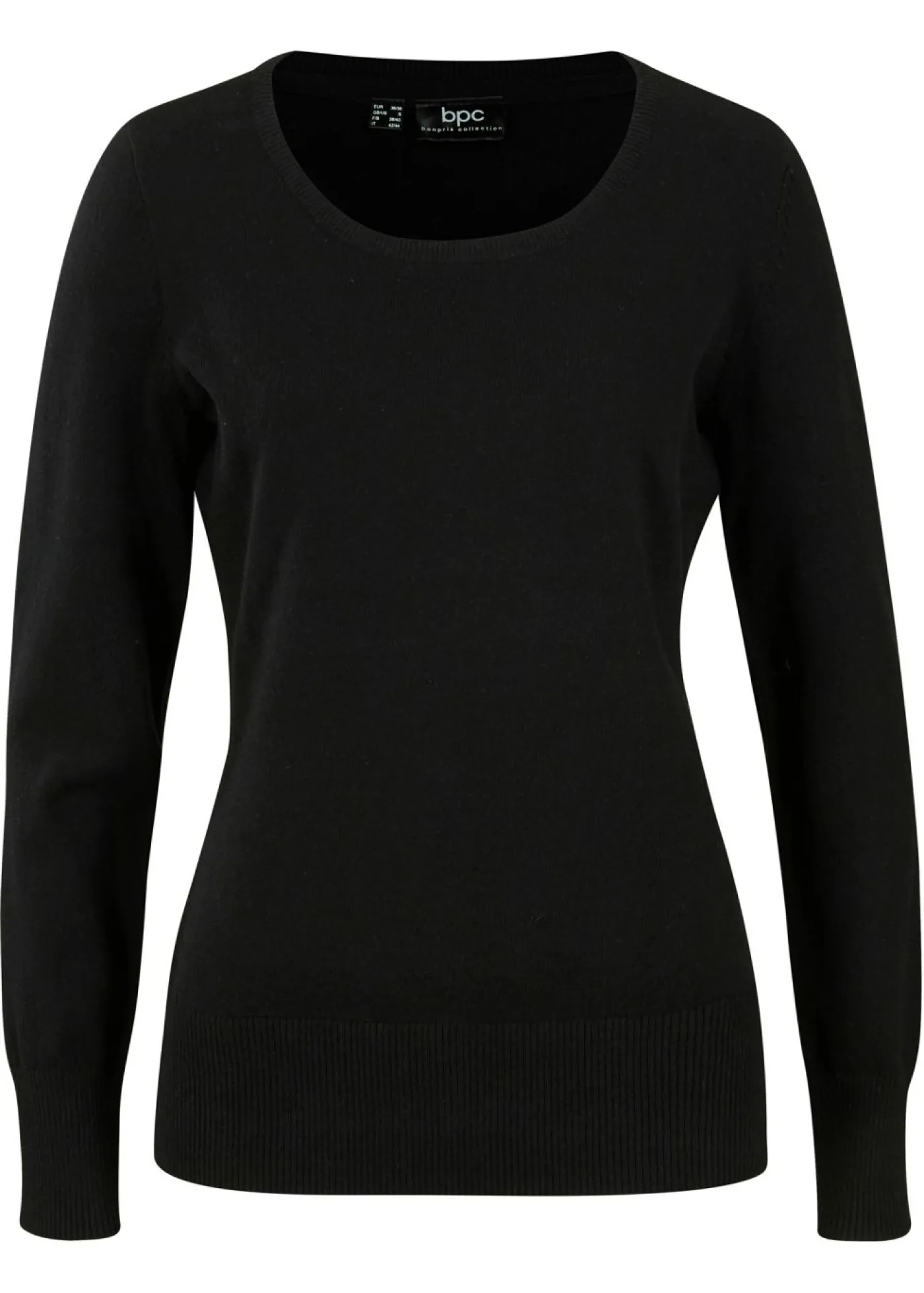 bonprix bonprix Jersey de punto fino Negro Discount