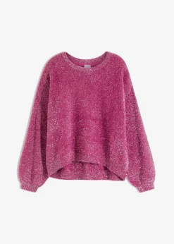 bonprix bonprix Jersey de punto fino orquídea púrpura-plata Discount