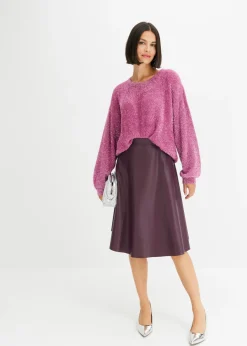 bonprix bonprix Jersey de punto fino orquídea púrpura-plata Discount