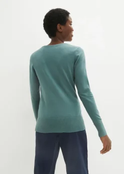 bonprix bonprix Jersey de punto fino Verde grisáceo Best