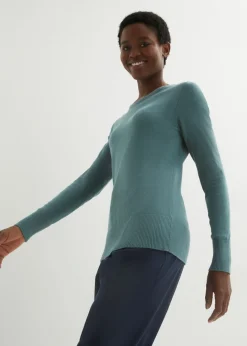 bonprix bonprix Jersey de punto fino Verde grisáceo Best