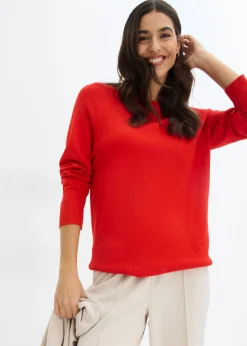 bonprix bonprix Jersey de punto fino fresa New