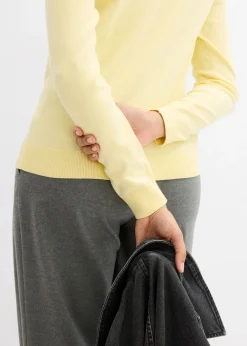 bonprix bonprix Jersey de punto fino Amarillo claro Sale