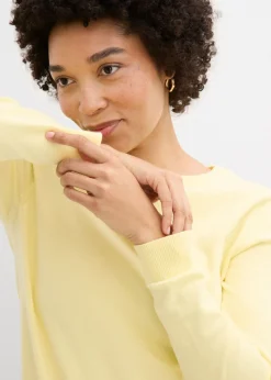 bonprix bonprix Jersey de punto fino Amarillo claro Sale