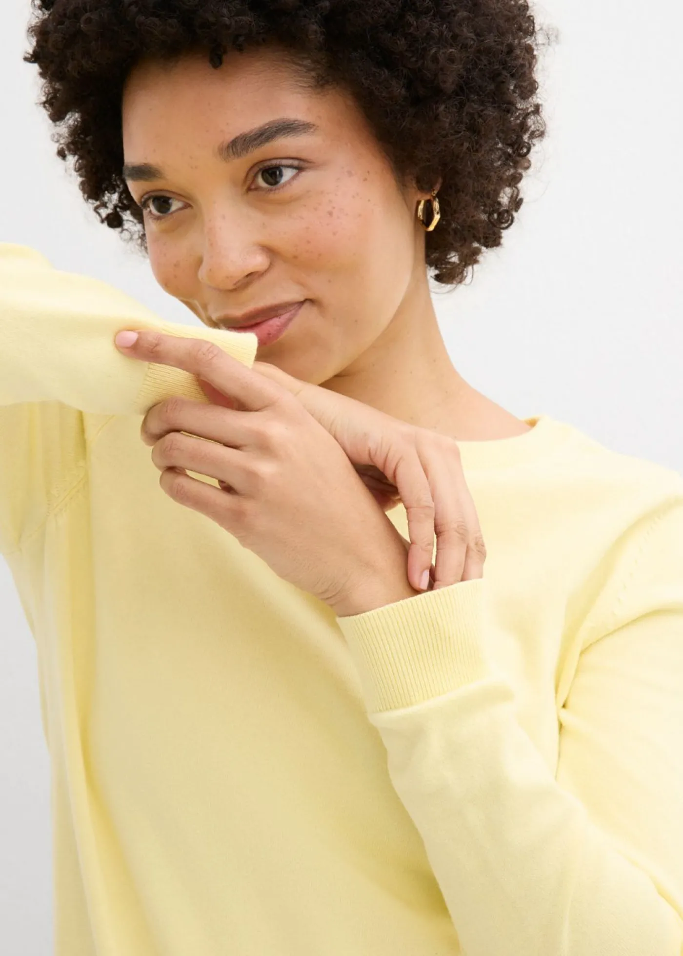 bonprix bonprix Jersey de punto fino Amarillo claro Sale
