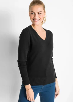 bonprix bonprix Jersey de punto fino Negro Outlet