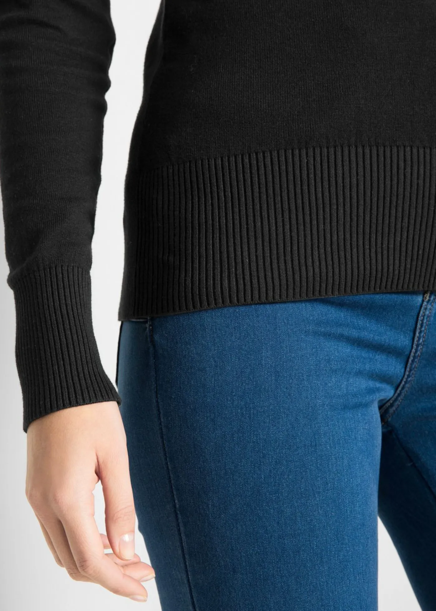 bonprix bonprix Jersey de punto fino Negro Outlet