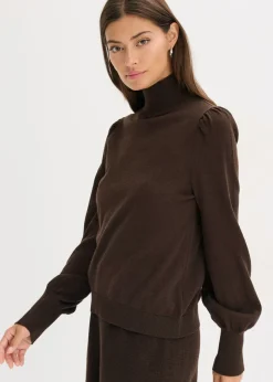 bonprix bonprix Jersey de punto fino marrón oscuro moteado Discount