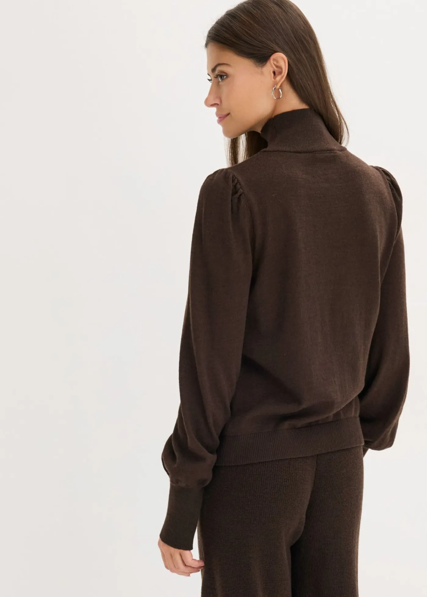 bonprix bonprix Jersey de punto fino marrón oscuro moteado Discount