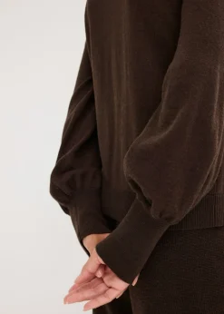 bonprix bonprix Jersey de punto fino marrón oscuro moteado Discount
