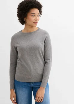 bonprix bonprix Jersey de punto fino gris jaspeado moteado Hot