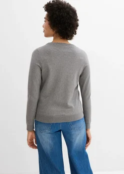 bonprix bonprix Jersey de punto fino gris jaspeado moteado Hot