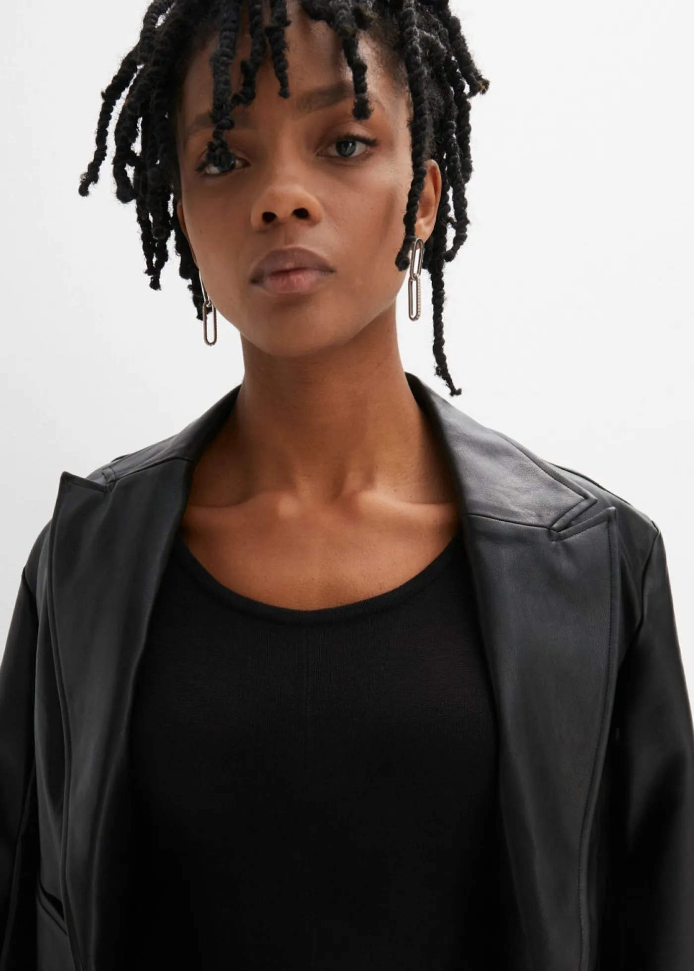 bonprix bonprix Jersey de punto fino con mangas 3/4 Negro Sale