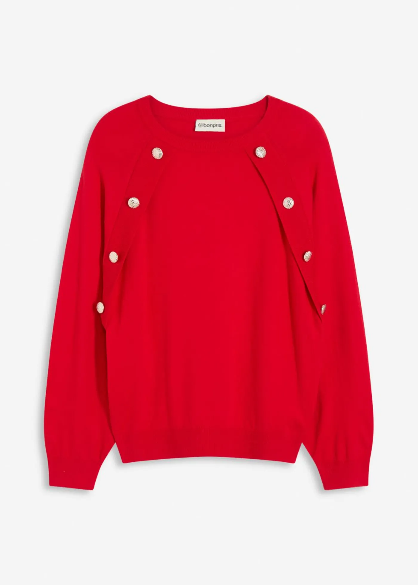 bonprix bonprix Jersey de punto fino de mezcla de viscosa fluida Rojo salsa Clearance