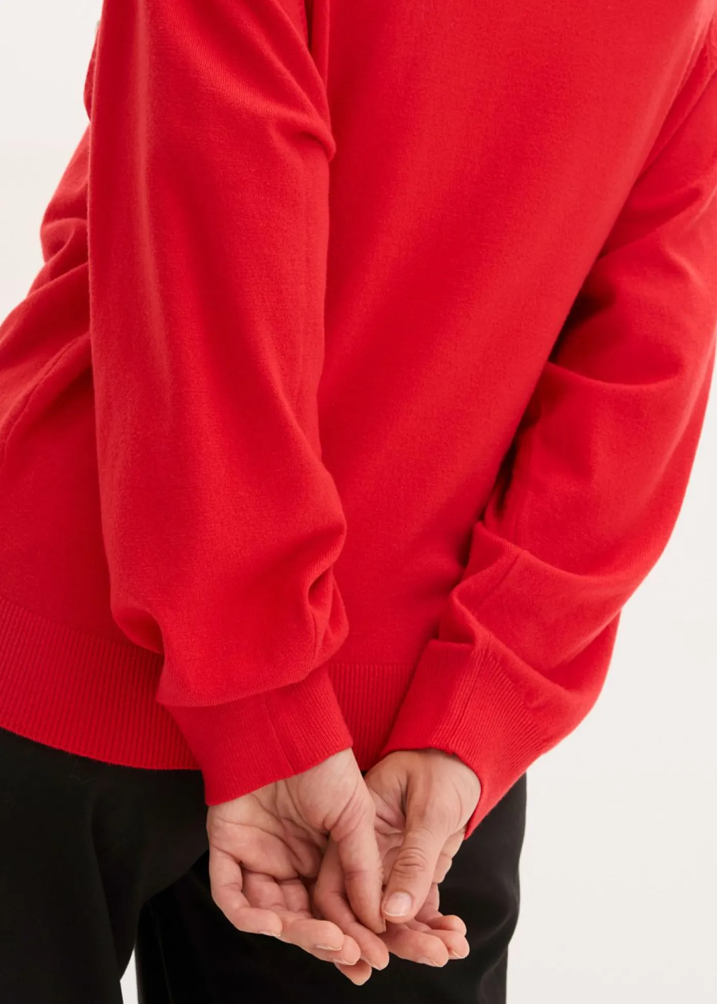 bonprix bonprix Jersey de punto fino de mezcla de viscosa fluida Rojo salsa Clearance