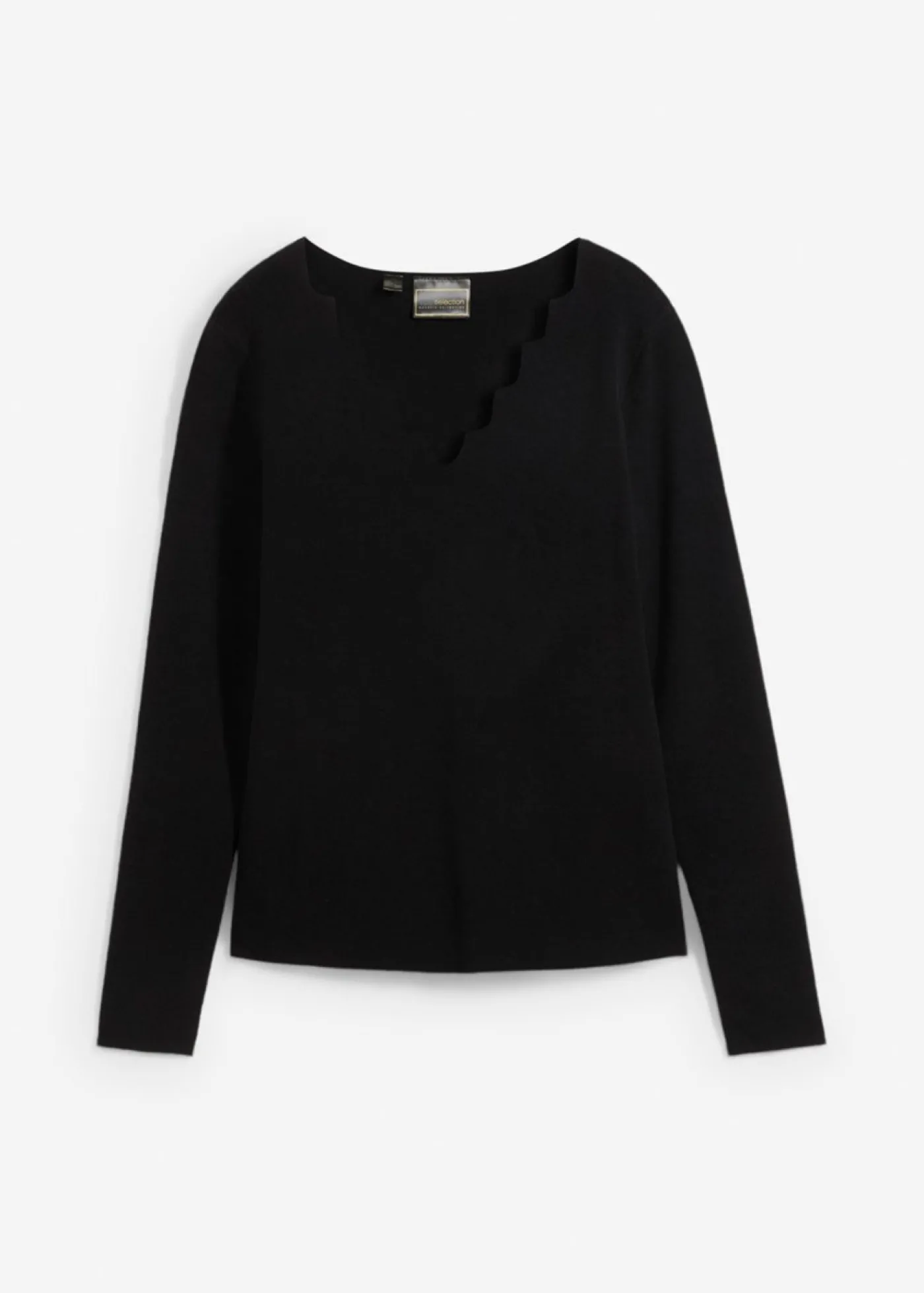 bonprix bonprix Jersey de punto fino de una suave mezcla de viscosa Negro Best