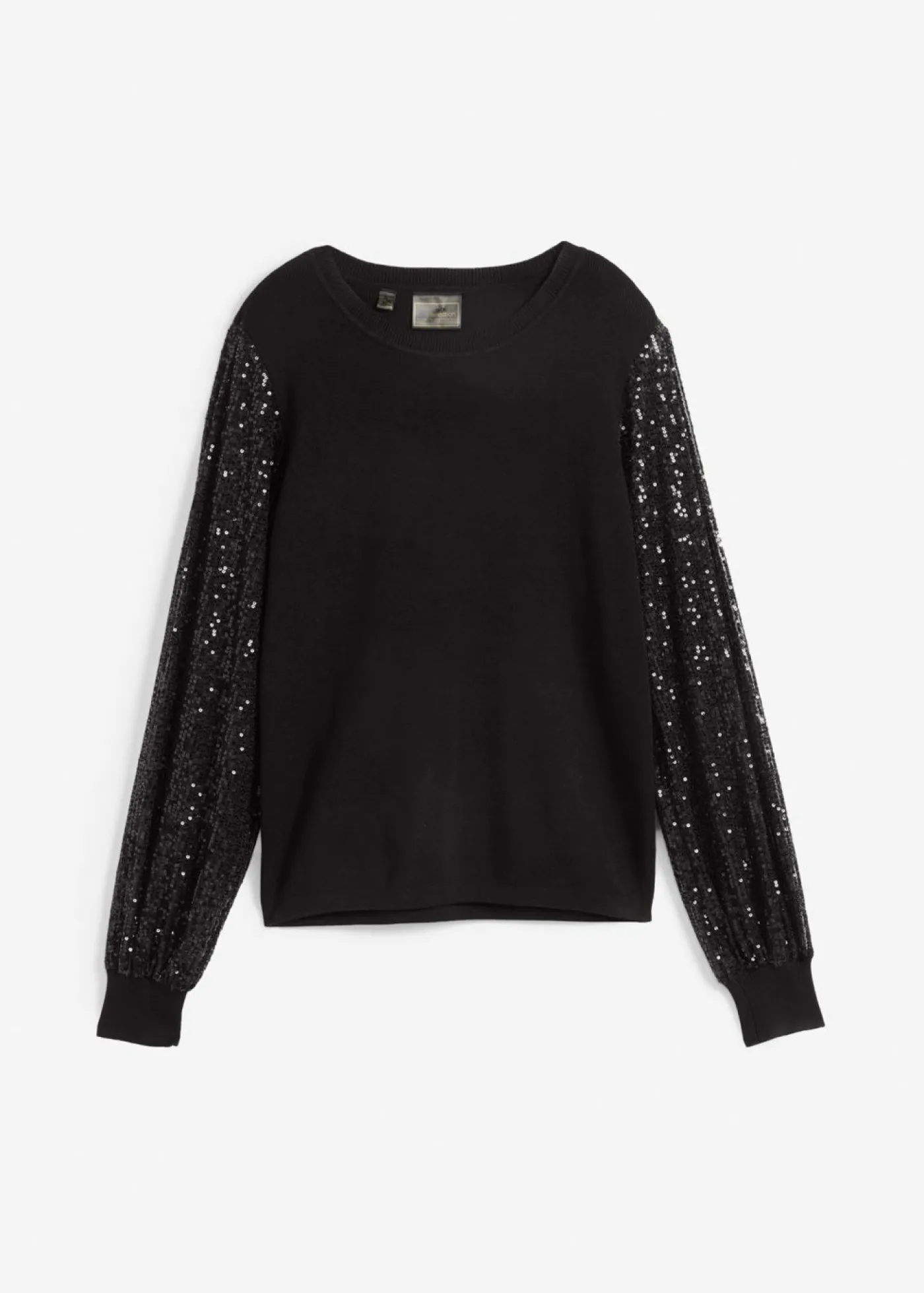 bonprix bonprix Jersey de punto fino de una suave mezcla de viscosa Negro