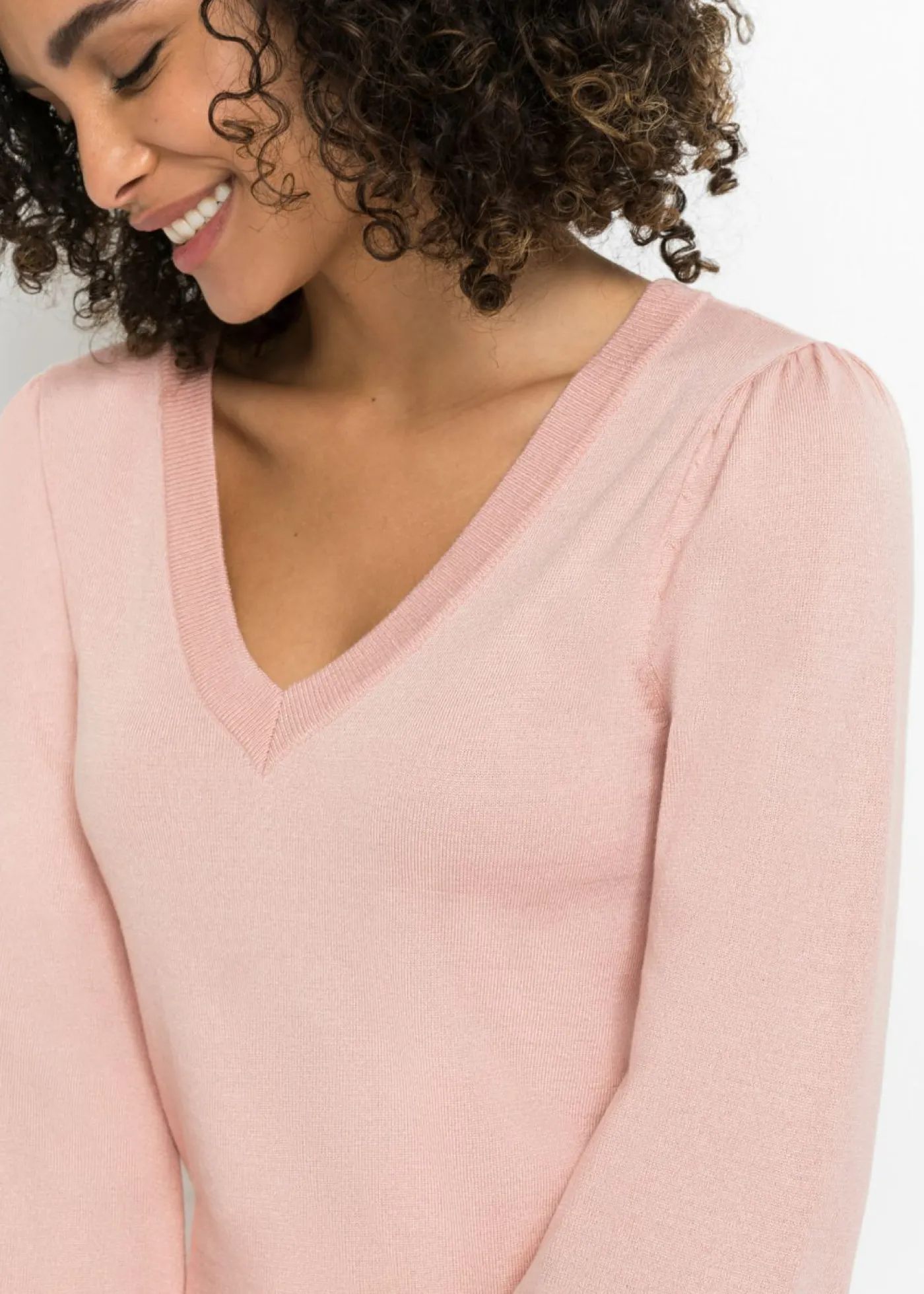 bonprix bonprix Jersey de punto fino en mezcla de viscosa rosa viejo Discount