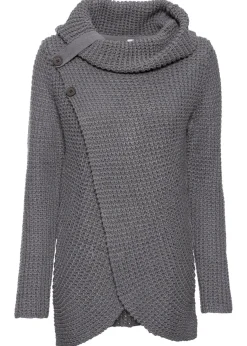 bonprix bonprix Jersey de punto grueso Gris oscuro jaspeado Hot