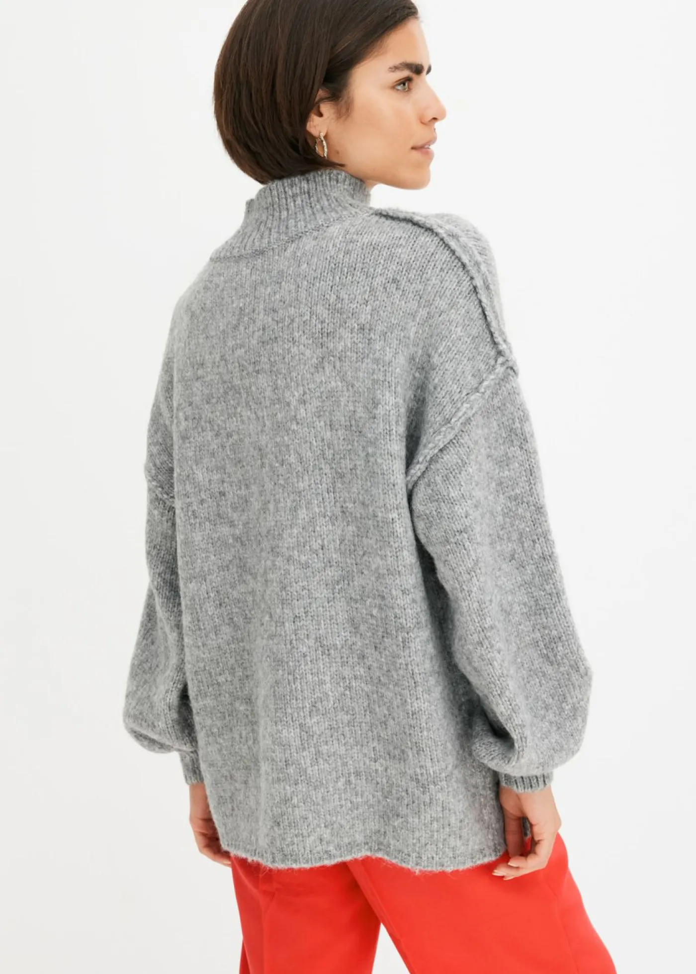 bonprix bonprix Jersey de punto grueso Gris jaspeado