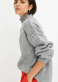 bonprix bonprix Jersey de punto grueso Gris jaspeado