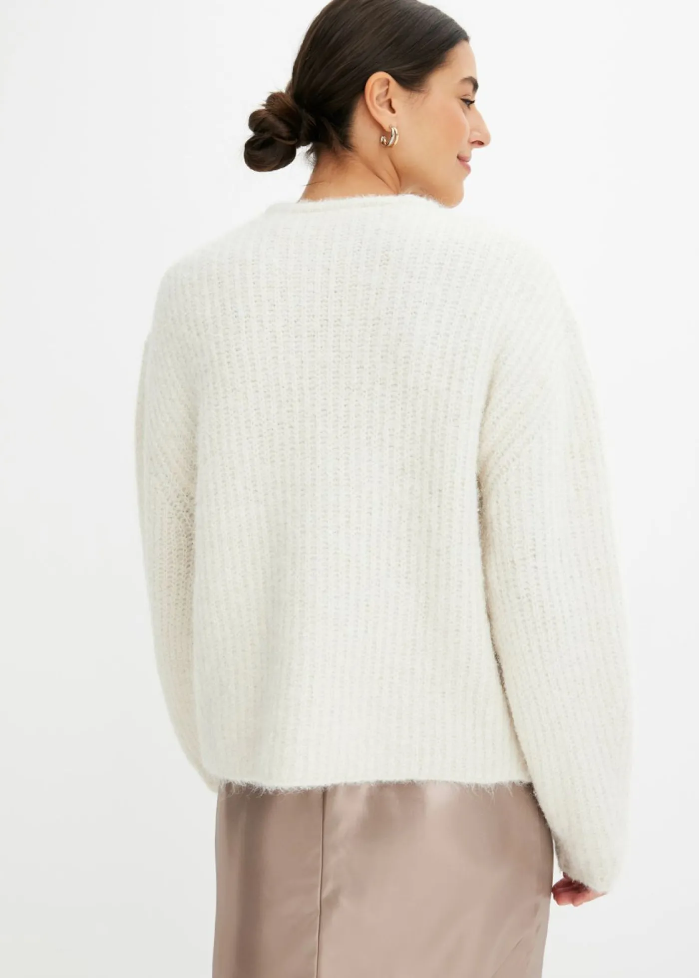bonprix bonprix Jersey de punto grueso Blanco lana Discount